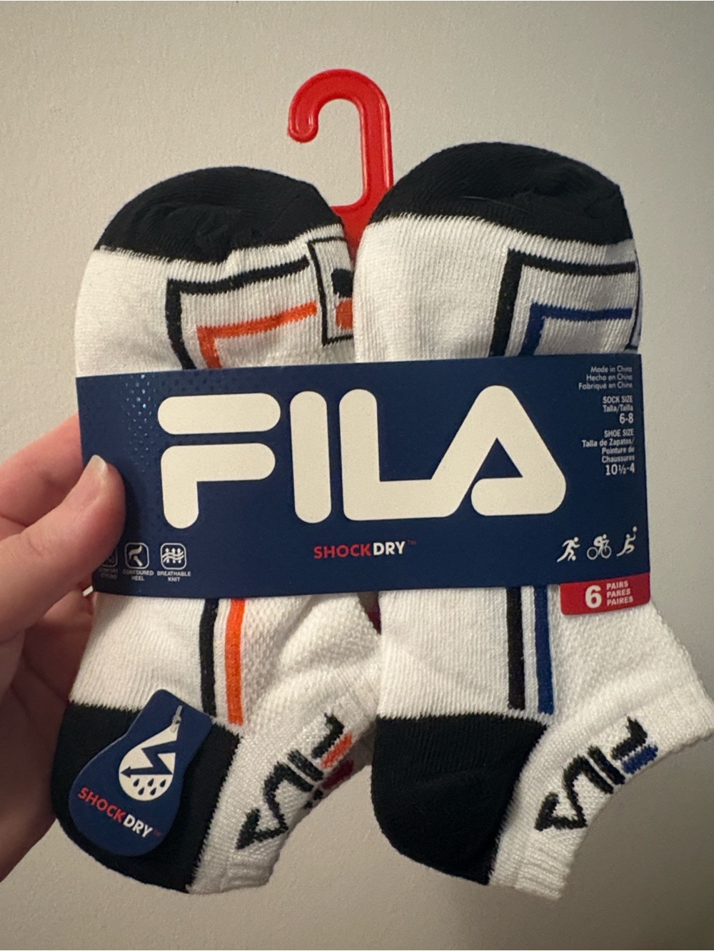 fila shock dry socks